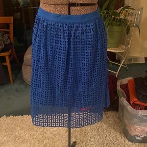 Kensie blue knee high skirt